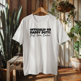 T-shirt Lettre noire du nouveau cadeau papa