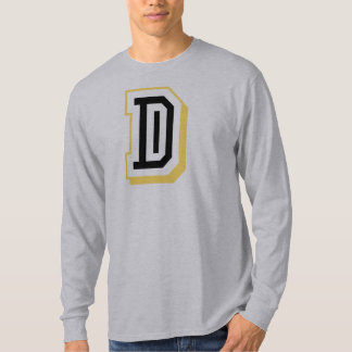 T-shirt Lettre noire et jaune D