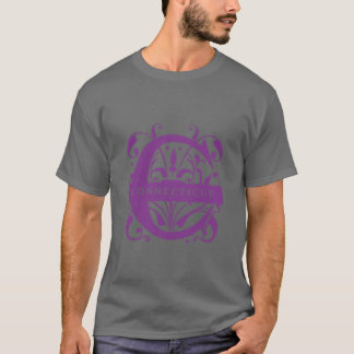 T-shirt LETTRE PARTAGÉE D'ÉTAT DU Connecticut MONogramme
