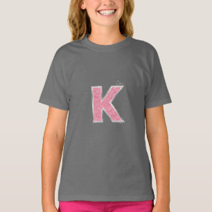 T-shirt Lettre Parties scintillant rose K
