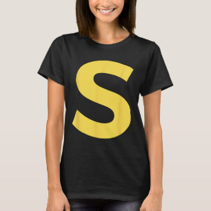 T-shirt Lettre S Funny Group Correspondant Costume Hallowe