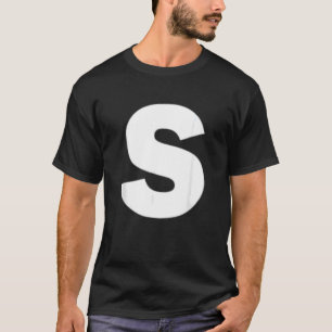 T-shirt LETTRE S MAJUSCULE MONogramme INITIAL