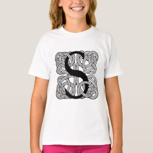 T-shirt LETTRE S Vintage Céleste Knot Monogramme