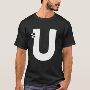 T-shirt LETTRE U Alphabet initial Monogramme