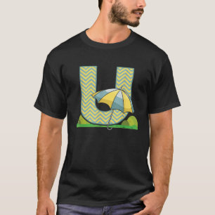 T-shirt Lettre U Umbrella Alphabet Nom Vowel Initial