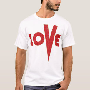 T-shirt LETTRE V AMOUR SUPÉRIEURE Parties scintillant roug