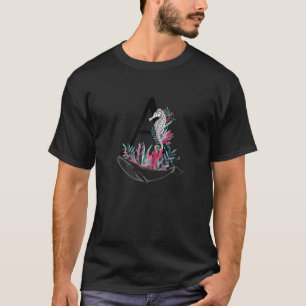 T-shirt LETTRE Vie Marine Baleine Et Hippique A Monogramme