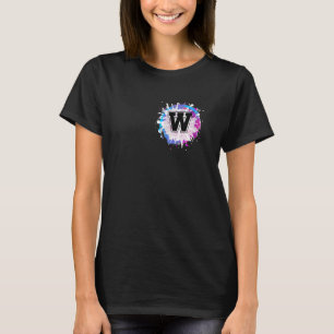 T-shirt LETTRE W AVC INITIALE Noms alphabétiques commençan