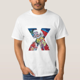 T-SHIRT LETTRE X XMAS /SANTA CLAUS AVEC MONOGRAM VIOLON