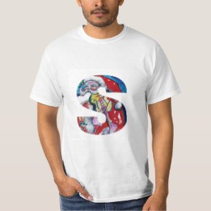 T-SHIRT LETTRE XMAS /SANTA CLAUS AVEC MONOGRAM VIOLIN