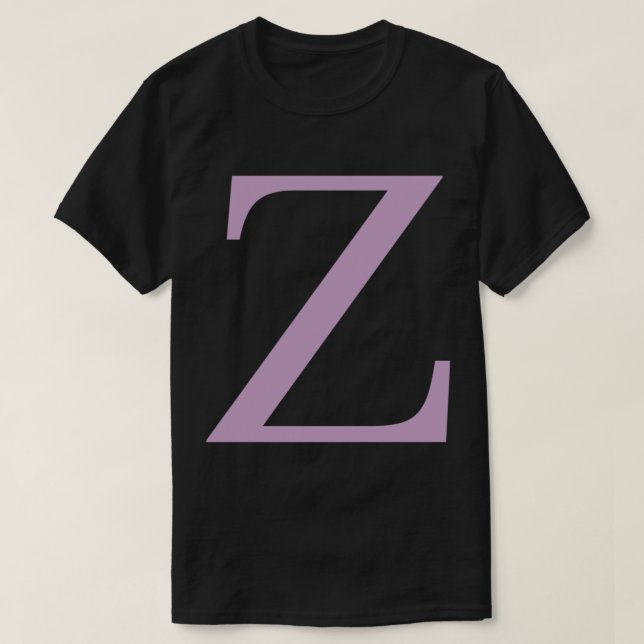 T-shirt Lettre Z Lilac couleur pourpre (Design devant)