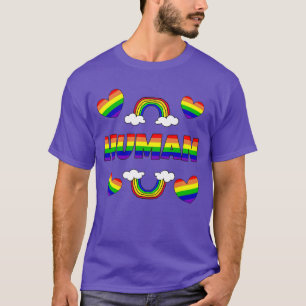 T-shirt Lettres arc-en-ciel humaines LGBTQ+