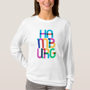 T-shirt Lettres d'art pop Allemagne Hambourg