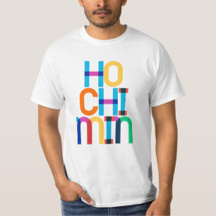 T-shirt Lettres d'art pop vietnamien Ho Chi Minh-Ville