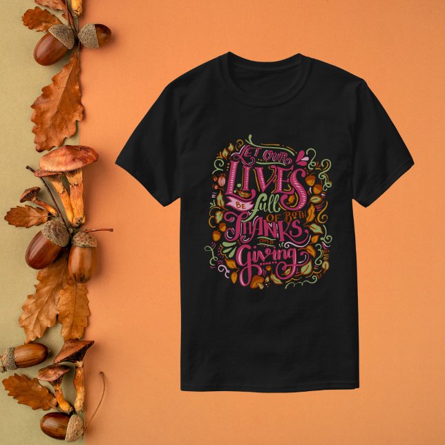 T-shirt Lettres de citation de Thanksgiving (Créateur téléchargé)