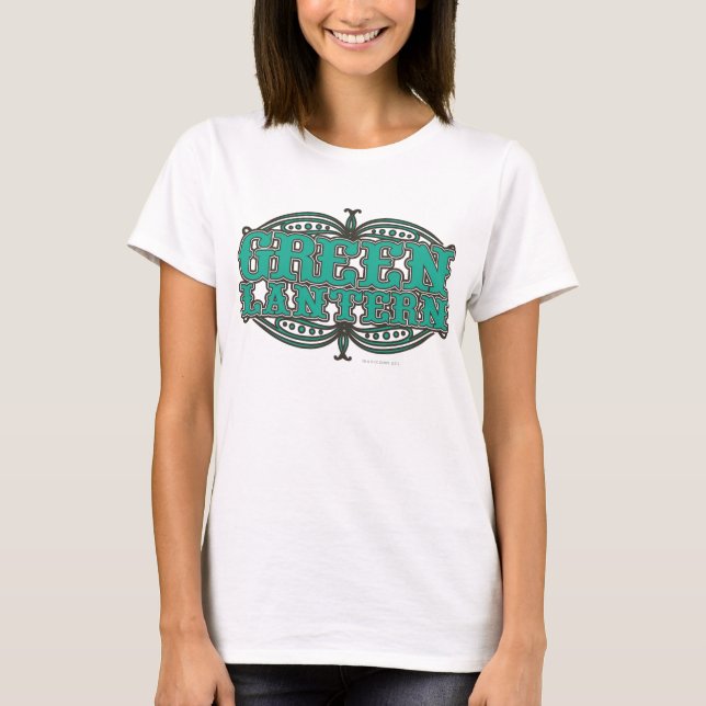 T-shirt Lettres de démonstration de lanterne verte (Devant)