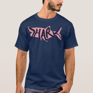 T-shirt Lettres de requin sur silhouette de requin