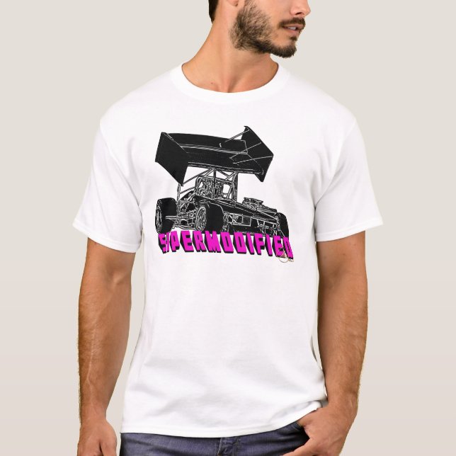 T-shirt Lettres de Supermodified w/pink (Devant)