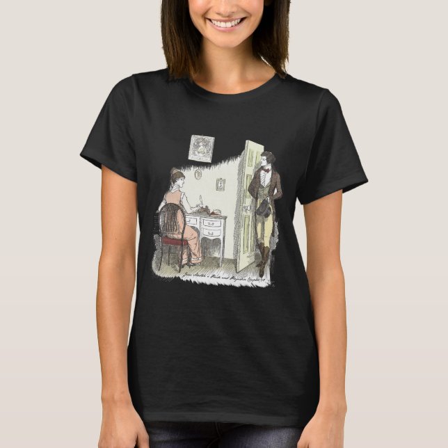 T-shirt Lettres d'écriture - Jane Austen Pride & Préjugés (Devant)