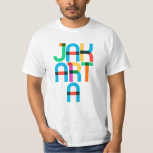 T-shirt Lettres Jakarta Indonésie Pop Art