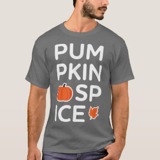 T-shirt Lettres jolies épice de citrouille Boisson d'autom