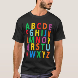 T-shirt Lettres majuscules Alphabet Apprendre Abc Garçon F