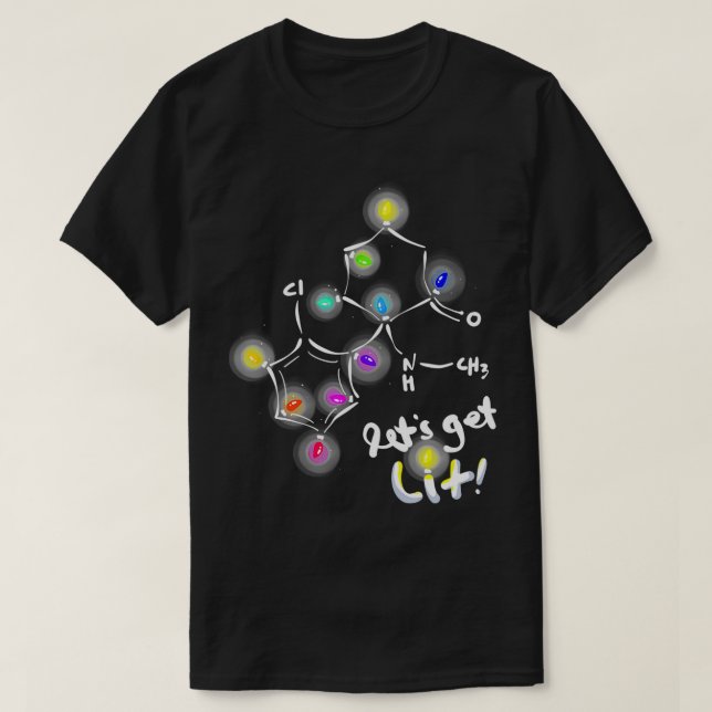 T-shirt Letx27s Get Lit Ketamine Christmas 1 (Design devant)