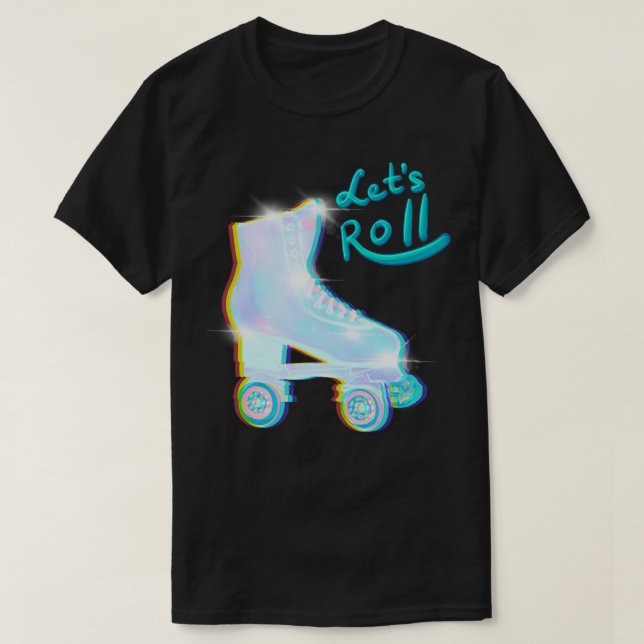 T-shirt Letx27s Roll Impala patins à rouleaux holographiqu (Design devant)