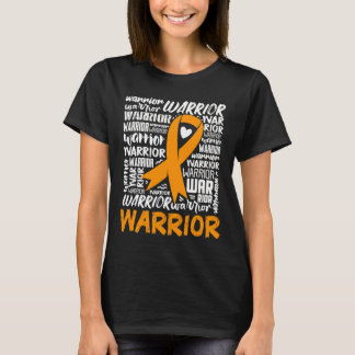 T-shirt Leucémie Cancer du Sang Guerrier Orange Ribbon Lau