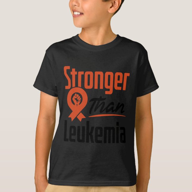 T-shirt Leucémie Cancer du sang Sensibilisation plus forte (Devant)