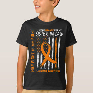 T-shirt Leucémie Cancer Sensibilisation Soeur En Droit Amé