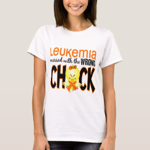 T-shirt Leucémie salie avec le poussin faux