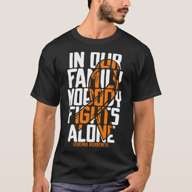 T-shirt Leucémie Soutien Cancer du Sang Leucémie de la fam (Devant)