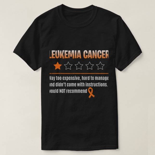 T-shirt Leucémie Survivante 1 étoile Classement Orange Rib (Design devant)