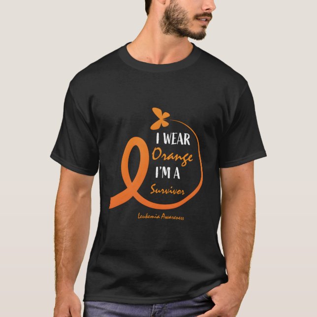 T-shirt Leucémie Survivante Cadeaux Femmes Hommes Sensibil (Devant)