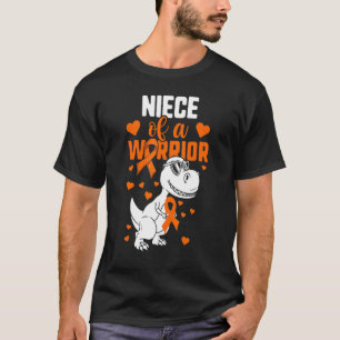 T-shirt Leucémie Tante Oncle Filles Nièce D'Un Guerrier Di