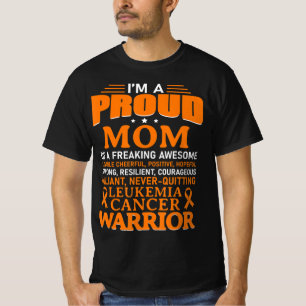 T-shirt Leukemia Cancer Awareness Survivor Orange Ribbon M
