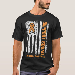 T-shirt Leukemia Survivante Drapeau Soutien Escadron Leuke