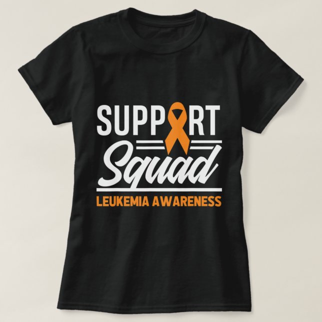 T-shirt Leukemia Warrior Support Squad Leukemia Cancer Awa (Design devant)