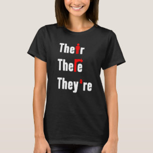 T-shirt Leur Là Ils sont professeur d'anglais Explication 
