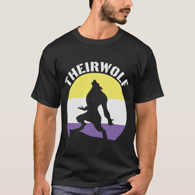 T-shirt Leur loup Androgyne Non binaire Identité de genre  (Devant)