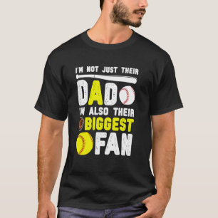 T-shirt Leur Plus Grand Fan Baseball Softball Papa Des Bal