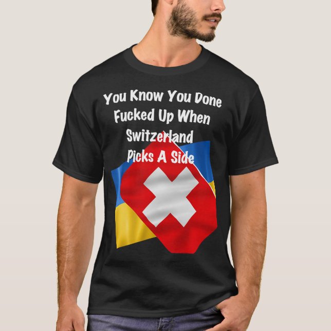 T-shirt L'Europe soutient l'Ukraine Anti Russe Je soutiens (Devant)