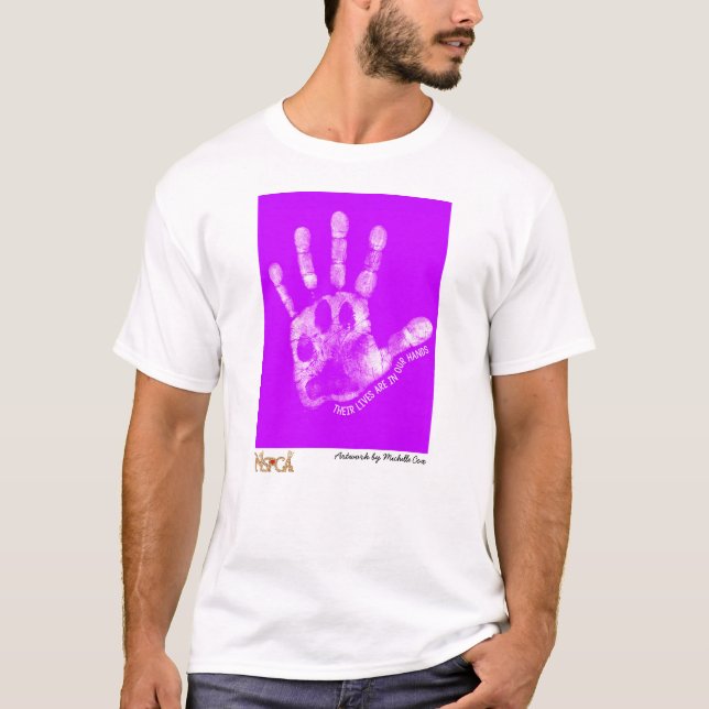T-shirt "Leurs vies sont dans des nos mains" par Michelle (Devant)