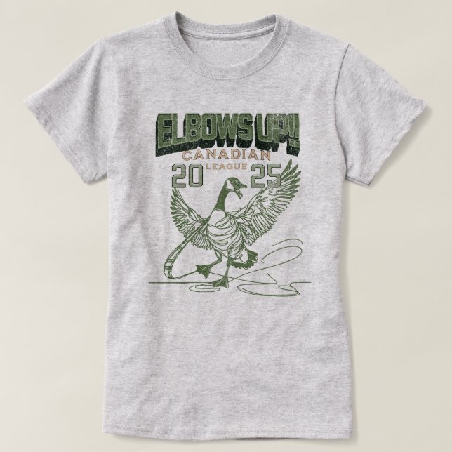 T-shirt Lève les coudes ! Canada Goose Culture canadienne  (Design devant)