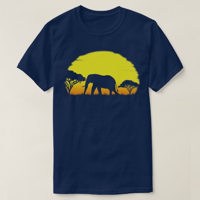 T-shirt Levée de soleil des éléphants (Design devant)