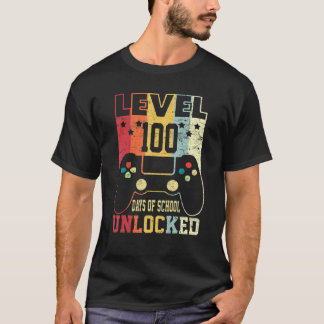 T-shirt Level 100 Days Of School Unlocked 100th Day Studen