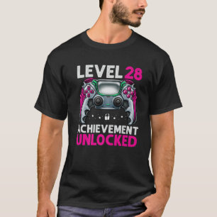 T-shirt Level 28 Unlocked Awesome Since 1993 28Th Birthday