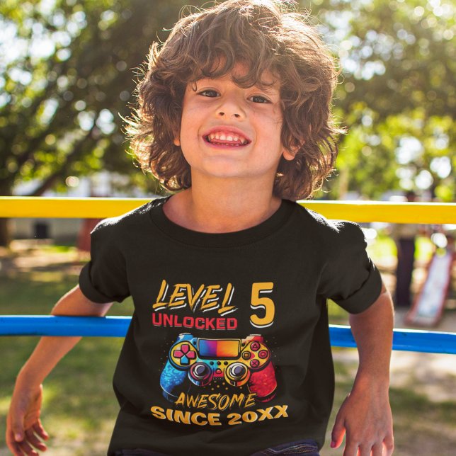 T-shirt Level 5 Unlocked - Funny Birthday 5 Kids (Créateur téléchargé)