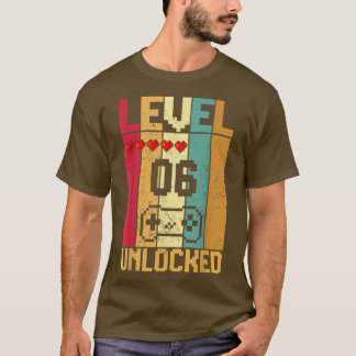 T-shirt Level 6 Awesome 2016 Video Game 6th Birth